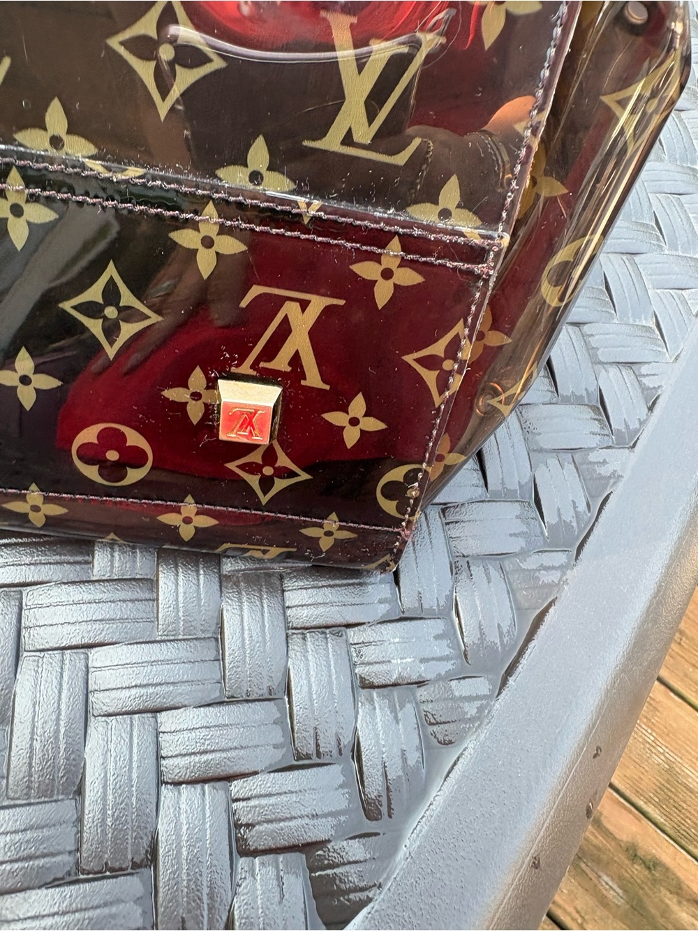 Louis Vuitton Monogram Clear Cabas GM Tote with Brown Trim - Picture 16 of 16